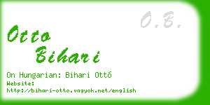 otto bihari business card