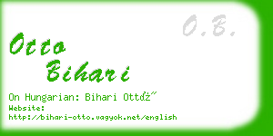 otto bihari business card